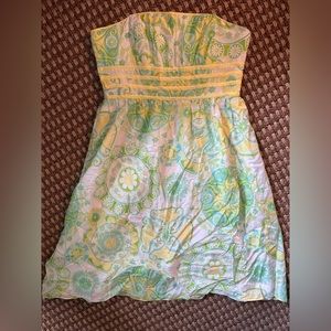 Lily Pulitzer Women’s Size 10 Strapless Floral Dress Like-New